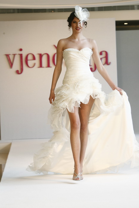 Split, 190211. 
Sajam vjencanja u hotelu Le Meridien Lav.
Na fotografiji: modna revija modeli Atelier la Perla.
Foto: Vladimir Dugandzic / CROPIX