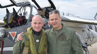 Tri francuska vojna aviona Dassault Alphajet u posjeti bazi Zemunik
