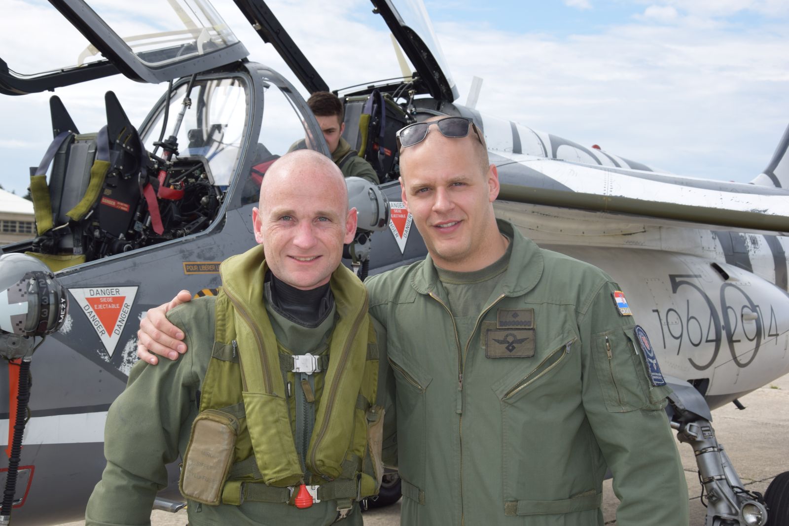 Tri francuska vojna aviona Dassault Alphajet u posjeti bazi Zemunik