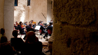 Hrvatska komorna filharmonija, Mak Grgić i Franko Božac u crkvi Sv. Donata, foto: L. Banić