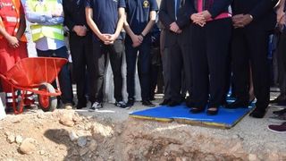 Predsjednica Kolinda Grabar Kitarović otvorila radove na zgradi putničkog terminala u Gaženici. Photo: Dino Stanin/PIXSELL Predsjednica Kolinda Grabar Kitarović otvorila radove na zgradi putničkog terminala u Gaženici. Photo: Dino Stanin/PIXSELL