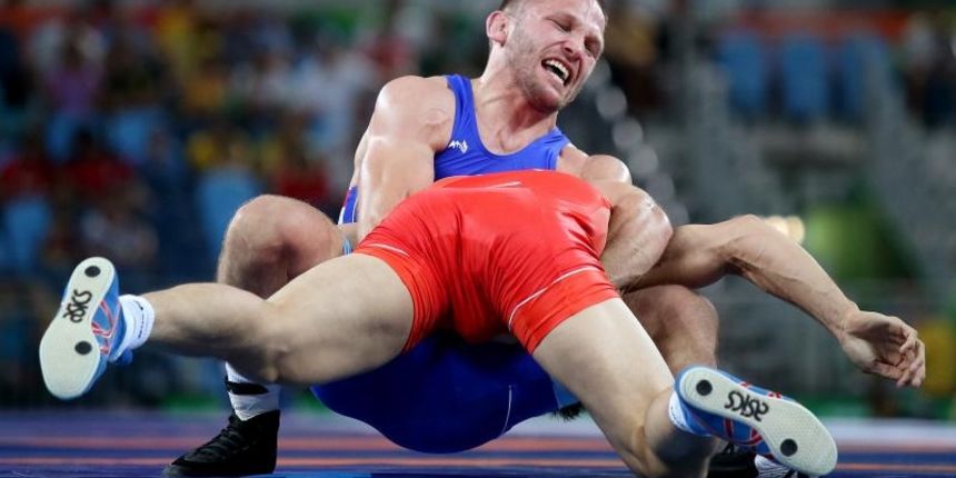 Olimpijske igre Rio 2016. Hrvanje, polufinale, Bozo Starcevic (Hrvatska) i Roman Vlasov (Rusija). Photo: Igor Kralj/PIXSELL Olimpijske igre Rio 2016. Hrvanje, polufinale, Bozo Starcevic (Hrvatska) i Roman Vlasov (Rusija). Photo: Igor Kralj/PIXSELL