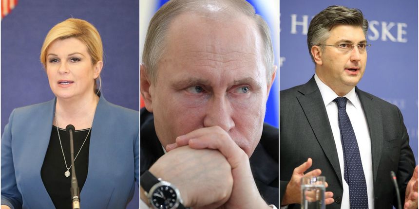 putin, kolinda, plenković putin, kolinda, plenković