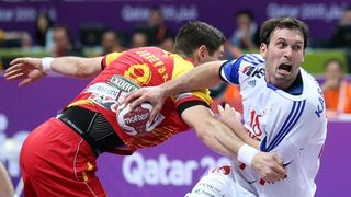 Doha, Katar – 24. svjetsko rukometno prvenstvo, 4. kolo, grupa B, Makedonija- Hrvatska. Photo: Goran Stanzl/PIXSELL