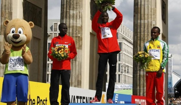 Mutai, Abel Kirui i Mebde, Foto: Reuters