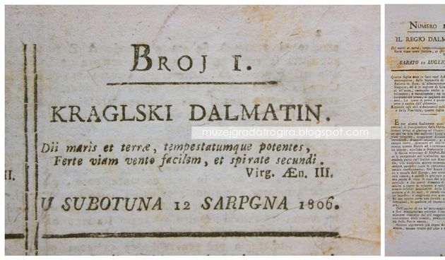 Kraljski Dalmatin, broj 1.