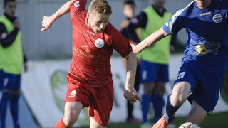 Zadar, 260513.
Stadion Stanovi.
Utakmica MAXtv 1. HNL izmedju Zadra i Splita.
Na fotografiji: Ivan Baraban i Igor Prahic.
Foto: Tom Dubravec / CROPIX