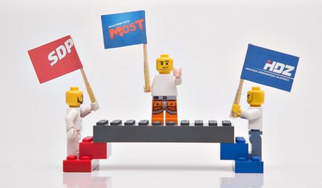 09.11.2015., Zagreb – Ilustracija na temu moguce koalicije izmedju SDP-a, HDZ-a i MOST-a. Photo: Davor Puklavec/PIXSELL