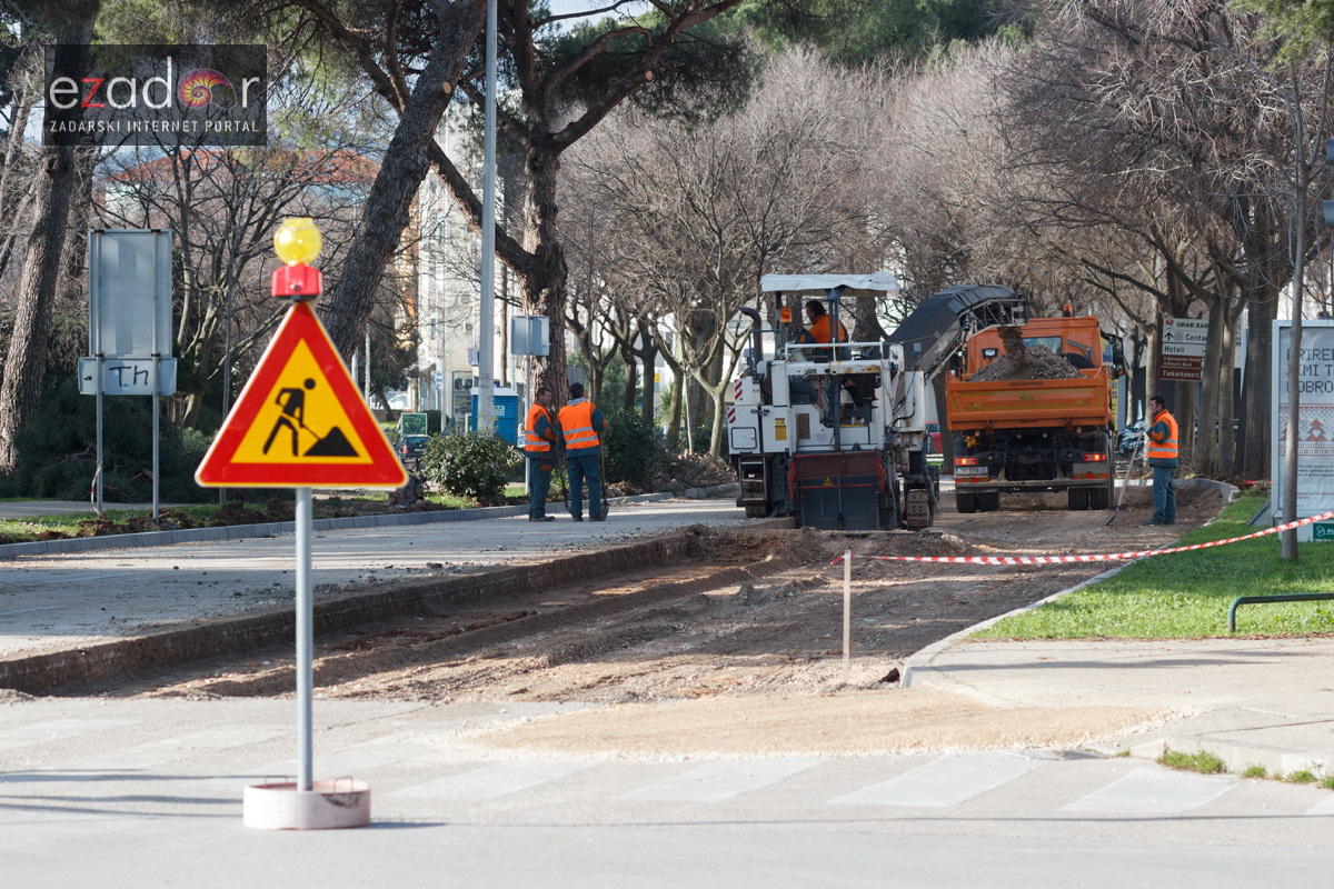 Đir po gradu, srijeda 14. veljače 2018. Radovi na prometnici u ulici Bana Josipa Jelačića