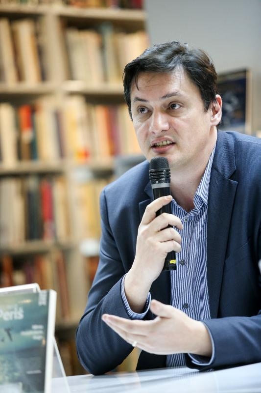 Zagreb – U knjiznici Bogdan Ogrizovic odrzana je promocija novog romana iz biblioteke Balkan Noir: Mima i kvadratura duga, Zelimir Peris. Photo: Petar Glebov/PIXSELL