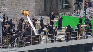 Snimanje Star Wars sage. Snimalo se na brodu Sea Star koji nije mogao isploviti kako je predvidjeno zbog jake bure. Photo: Grgo Jelavic/PIXSELL