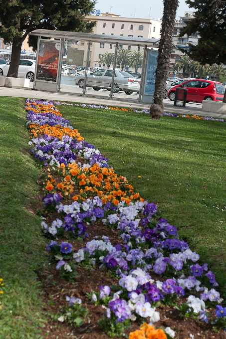 Zadar: Rasvjetni stup završio u moru, foto: Leo Banic