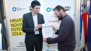 Velika dvorana HND-a, Proglasenje pobjednika 12. natjecaja Hrvatska novinska fotografija. Photo: Goran Jakus/PIXSELL Velika dvorana HND-a, Proglasenje pobjednika 12. natjecaja Hrvatska novinska fotografija. Photo: Goran Jakus/PIXSELL