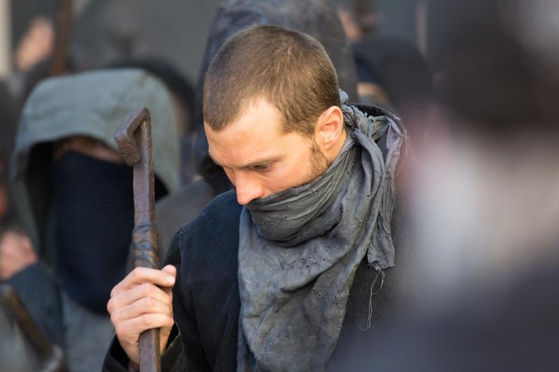 Jamie Dornan na setu snimanja filma Robin Hood Origins