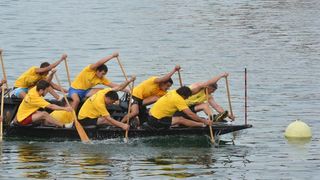 Opuzen: Utrke veslača za startne pozicije za 19. maraton lađa na Neretvi. Photo: Damir Špehar/PIXSELL