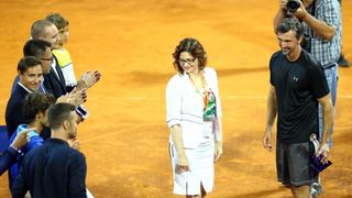 Agassi, Ferrero i Ivanišević odigrali egizibiciju u Umagu. Photo: Slavko Midzor/PIXSELL Agassi, Ferrero i Ivanišević odigrali egizibiciju u Umagu. Photo: Slavko Midzor/PIXSELL