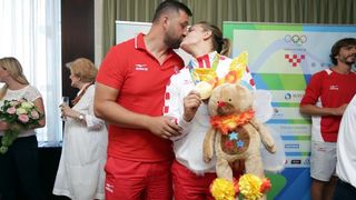 Hrvatski olimpijci svečano dočekani na Plesu. Sandra Perković, Šime Fantela, Igor Marenić, Tonči Stipanović. Photo: Luak Sanzl/PPIXSELL Hrvatski olimpijci svečano dočekani na Plesu. Sandra Perković, Šime Fantela, Igor Marenić, Tonči Stipanović. Photo: Luak Sanzl/PPIXSELL