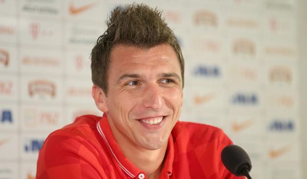 26.05.2014., Bad Tatzmannsdorf, Austrija – Mario Mandzukic na konferenciji za novinare u sklopu priprema hrvatske nogometne reprezentacije za Svjetsko prvenstvo 2014. u Brazilu. Photo: Igor Kralj/PIXSELL