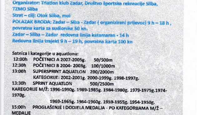 Silba Aquatlon – SWIM & RUN 2014