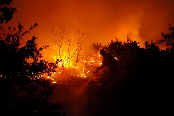 Vatrogasci gase pozar u Policima, Foto: Zdenko Knezevic