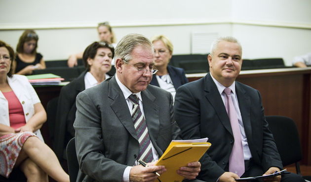 Zagreb, 030912.Zrinjevac.Zupanijski sud.Nastavak sudjenja Ivi Sanaderu i ostalima u slucaju Fimi media.Foto: Goran Mehkek / CROPIX