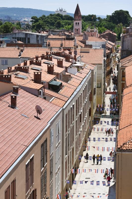 Pogled sa zvonika zadarske katedrale sv. Stošije, Foto: Dino Stanin/PIXSELL