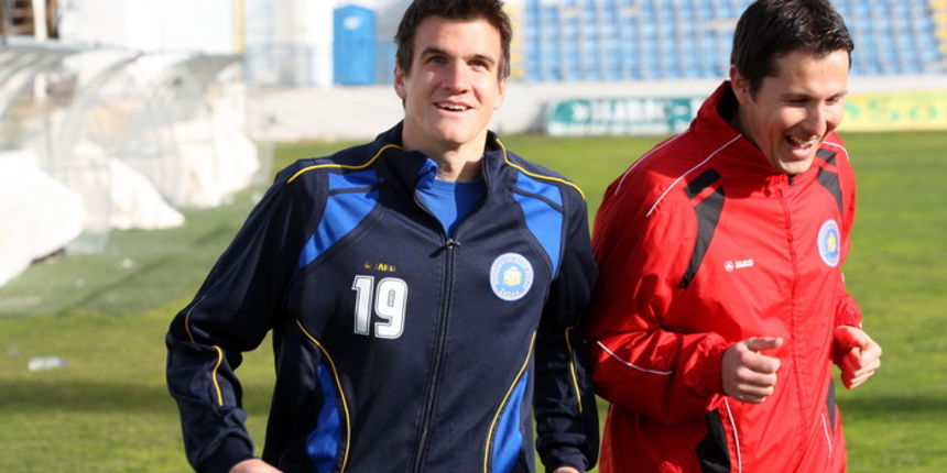 Zadar, 090112.Nogometni stadion Stanovi, prvo okupljanje nogometasa Zadra prije pocetka zimskih priprema i drugog djela HNL-a.Na fotografiji: Ivan Santini prvi strjelac prvog djela HNL-a iako ga mediji sele u razne klubove danas je trenirao sa nogometa Zadar, 090112.Nogometni stadion Stanovi, prvo okupljanje nogometasa Zadra prije pocetka zimskih priprema i drugog djela HNL-a.Na fotografiji: Ivan Santini prvi strjelac prvog djela HNL-a iako ga mediji sele u razne klubove danas je trenirao sa nogometa