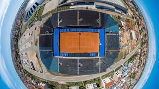 Zračne snimke teniskog terena na VIšnjiku