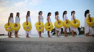 15.07.2013., Otok Ugljan, Preko – Umjetnicki projekt “Promjena svjetla – sjecanje na otok” odrzan je u mjestu Preko na otoku Ugljanu. Photo: Filip Brala/PIXSELL