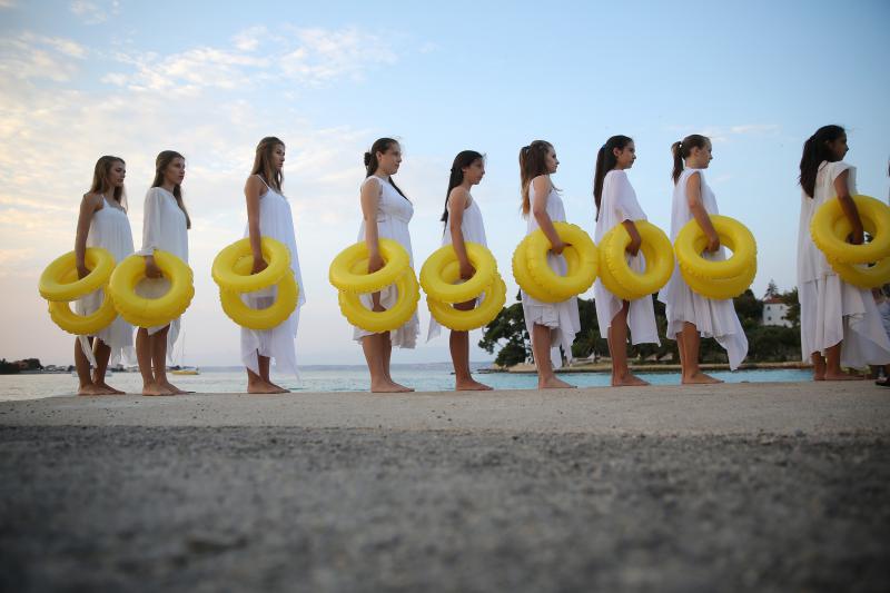 15.07.2013., Otok Ugljan, Preko – Umjetnicki projekt “Promjena svjetla – sjecanje na otok” odrzan je u mjestu Preko na otoku Ugljanu. Photo: Filip Brala/PIXSELL