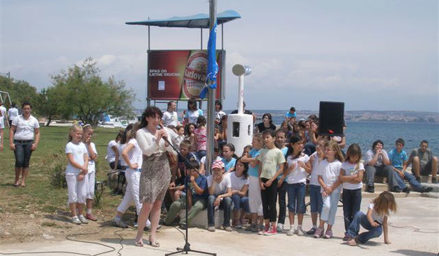 Plava zastava plaži Jaz u Preku (foto: opcina-preko.hr)