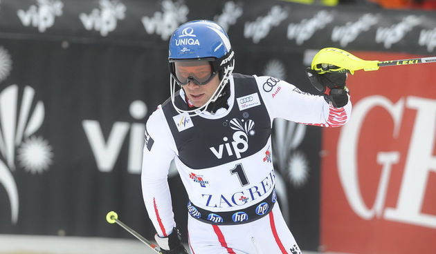Zagreb, 060111. 
Sljeme.
Audi FIS Svjetski skijaski kup, utrka muskog slaloma Vip Snow Queen Trophy.
Na slici: Benjamin Raich.
Foto: Damir Krajac / CROPIX