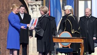 Inauguracija predsjednice Kolinde Grabar Kitarović na Trgu sv. Marka, Foto: Photo: HINA/POOL/PIXSELL