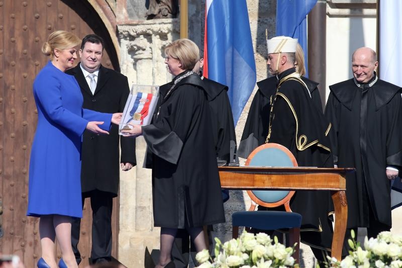 Inauguracija predsjednice Kolinde Grabar Kitarović na Trgu sv. Marka, Foto: Photo: HINA/POOL/PIXSELL