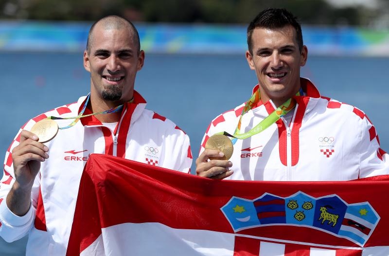 Rio de Janeiro, Brazil – Braća Sinkovic, Martin i Valent, osvajači su olimpijske zlatne medalje u utrci dvojaca na pariće.  Photo: Igor Kralj/PIXSELL