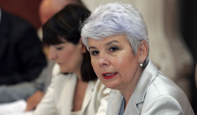 Zagreb, 030809.
Redovita sjednica Vlade Republike Hrvatske na Markovu trgu.
Na slici: Jadranka Kosor.
Foto: Davor Pongracic / Cropix