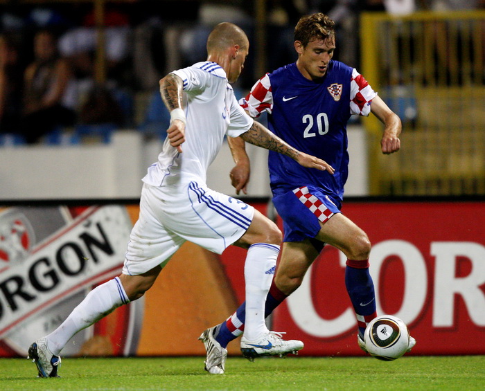 Bratislava, Slovacka, 110810.
Stadion Pasienky.
Medjunarodna  prijateljska nogometna utakmica 
Slovacka – Hrvatska
Na fotografiji: Nikica Jelavic.
Foto: Ronald Gorsic / CROPIX