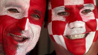 Veseli hrvatski navijači u Rostovu na Donu