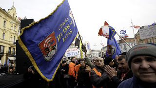 Zadarski branitelji na prosvjedu u Zagrebu 26. veljace 2011, Foto: Leo Banic Zadarski branitelji na prosvjedu u Zagrebu 26. veljace 2011, Foto: Leo Banic