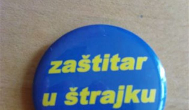zaštitari u štrajku (foto: Siniša Klarica)