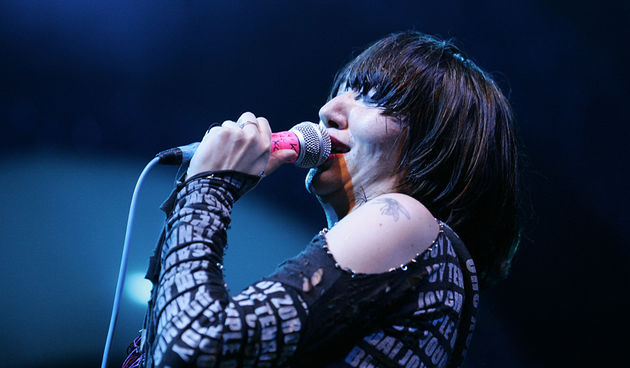 Zagreb, 240609.
Prva vecer T-mobile IN Music Festivala koji se odrzava na Jarunu na dvije pozornice. Kao zvijezde prve veceri nastupili su Lilly Allen, Kraftwerk, Franz Ferdinand na T-mobile stageu i Rokia Traore na Nokia stageu. 
Na slici: engleski bend