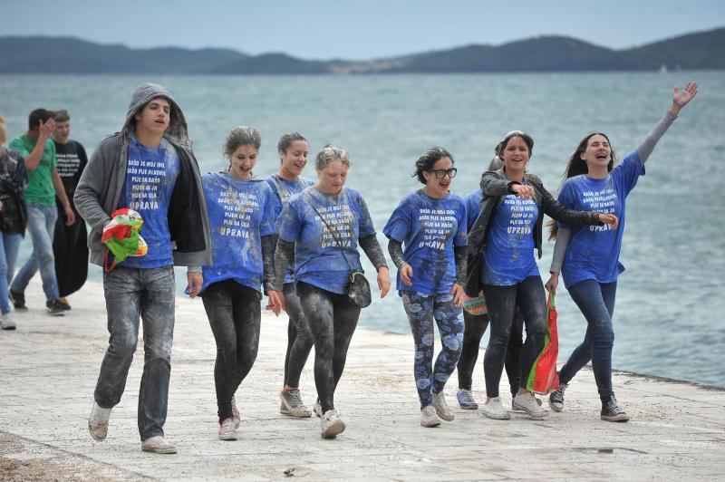 Ludijada zadarskih maturanata 16. svibnja 2014. Foto: Filip Brala/PIXSELL Ludijada zadarskih maturanata 16. svibnja 2014. Foto: Filip Brala/PIXSELL