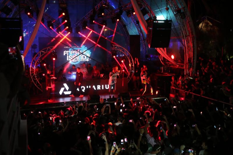 Koncert Chrisa Browna, koji je trebao biti održan na plaži Zrće, zbog jake bure je održan u prepunom klubu Aquarius.  Photo: Dalibor Urukalović/PIXSELL