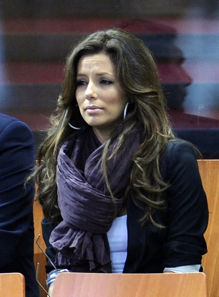 Katowice, 200909.
Dvorana Sport Arena Spodek.
Europsko prvenstvo u kosarci u Poljskoj, razigravanje izmedju Francuske i Hrvatske za peto mjesto na prvenstvu.
Na slici: Eva Longoria hollywoodska glumica supruga Tony Parkera francuskog NBA igraca San Antoni