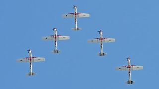 Šibenik: Akrobacijska grupa Krila oluje nakon 8 godina nastupila na Dječjem festivalu, Photo: Dusko Jaramaz/PIXSELL