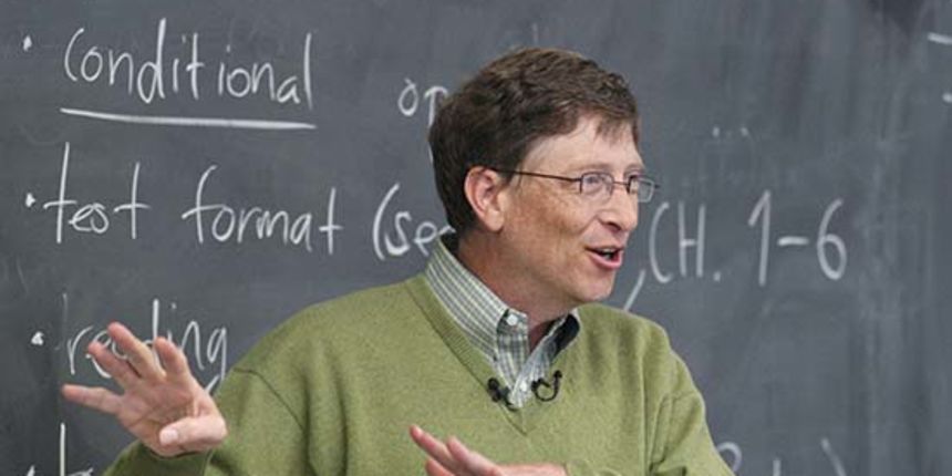 Microsoft CEO Bill Gates talked with UW-Madison undergraduates about the promise of the technology industry when he stopped in their classroom during his 2005 College Tour. UW-Madison was one of five universities included in the tour, which is promoting g