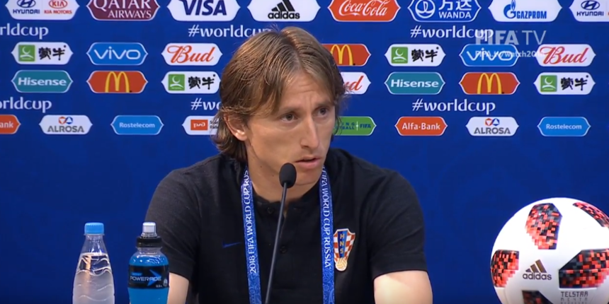 Luka Modrić na presici SP Rusija 2018 Luka Modrić na presici SP Rusija 2018