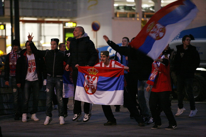 Malmo, Svedska, 190111.
Malmo Arena, 22. svjetsko rukometno prvenstvo, utakmica izmedju Hrvatske i Srbije.
Na fotografiji: navijaci.
Foto: Ante Cizmic / CROPIX Malmo, Svedska, 190111.
Malmo Arena, 22. svjetsko rukometno prvenstvo, utakmica izmedju Hrvatske i Srbije.
Na fotografiji: navijaci.
Foto: Ante Cizmic / CROPIX