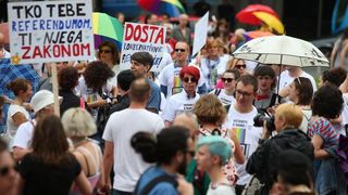 Održan je XV Zagreb Pride pod motom Još Hrvatska ni propala. Photo: PIXSELL Održan je XV Zagreb Pride pod motom Još Hrvatska ni propala. Photo: PIXSELL