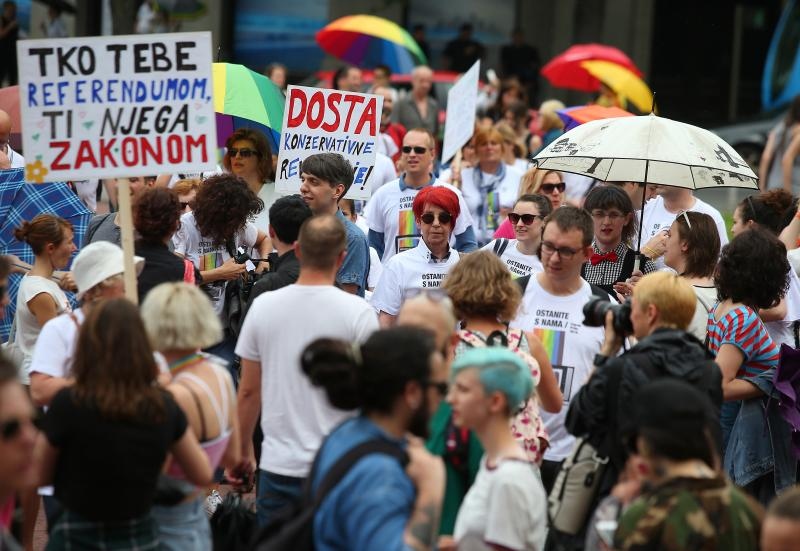 Održan je XV Zagreb Pride pod motom Još Hrvatska ni propala. Photo: PIXSELL Održan je XV Zagreb Pride pod motom Još Hrvatska ni propala. Photo: PIXSELL